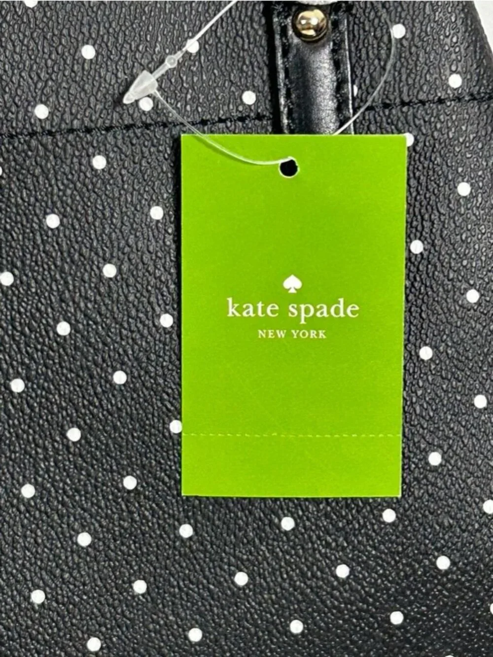 Kate Spade Sidney Kennywood Polka Dot Bag in Black/White - New
